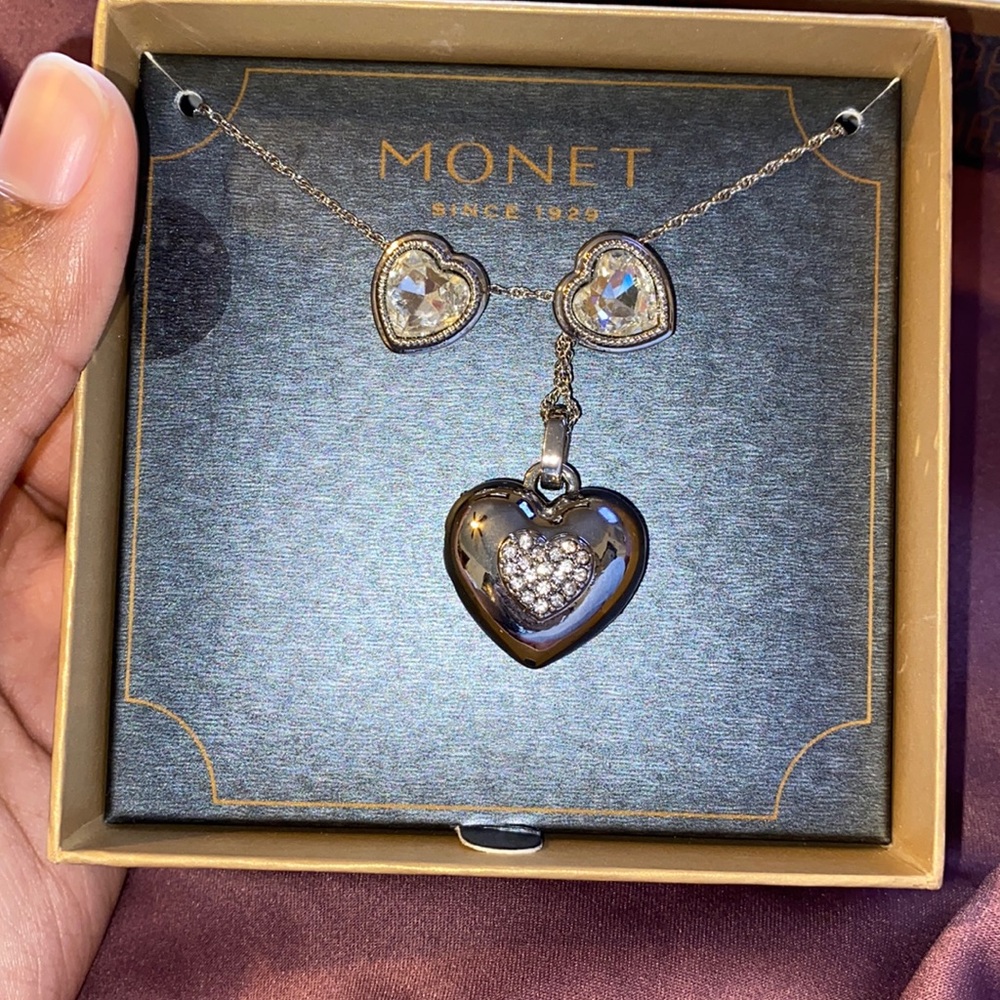 Monet Silver Jewelry Set